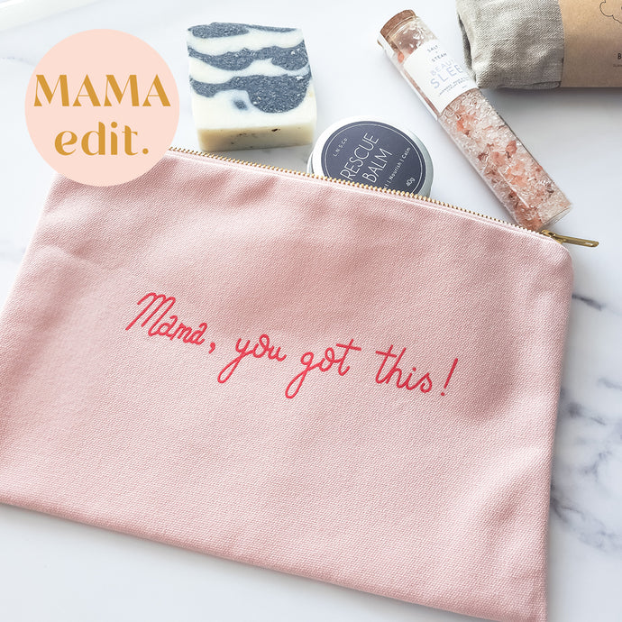 Mama, You Got This pink pouch for mums on the go. Great gift for expecting mums / mums to be / new mums.